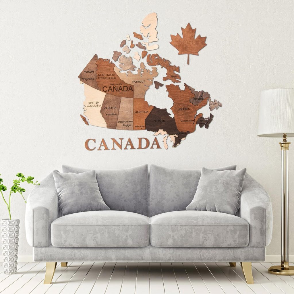 Canada_Wooden_Map_Multicolor