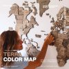 Wood Map Wall Art